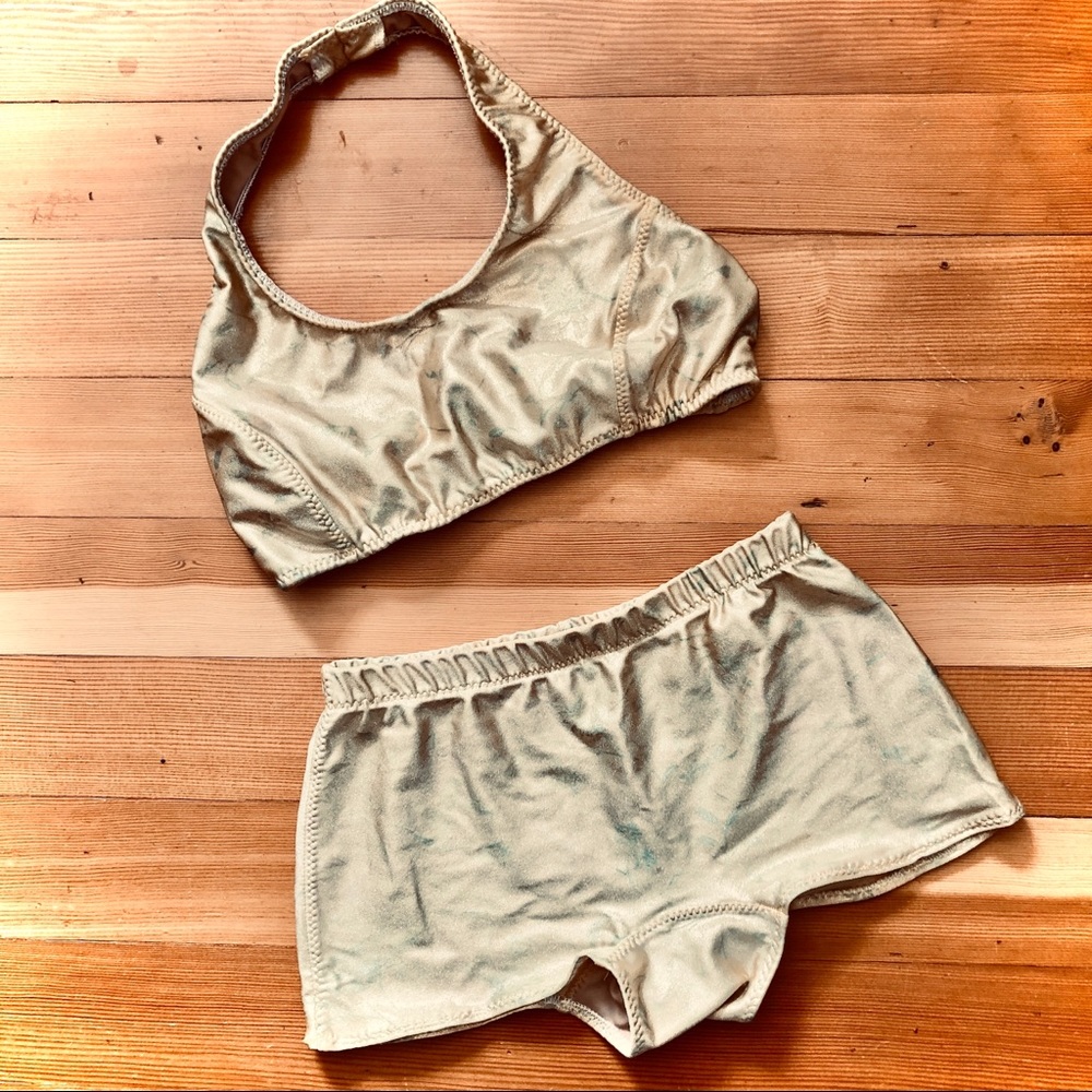 Pale Gold Hot Short Bralette Set